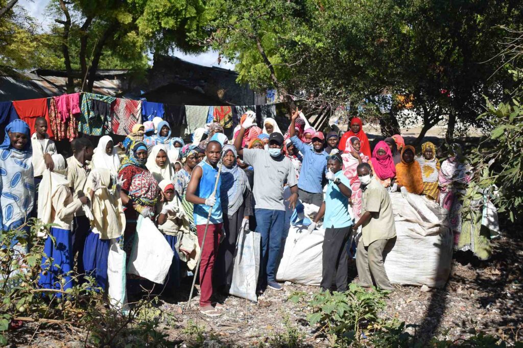 Cleanup Aktion in Matemwe
